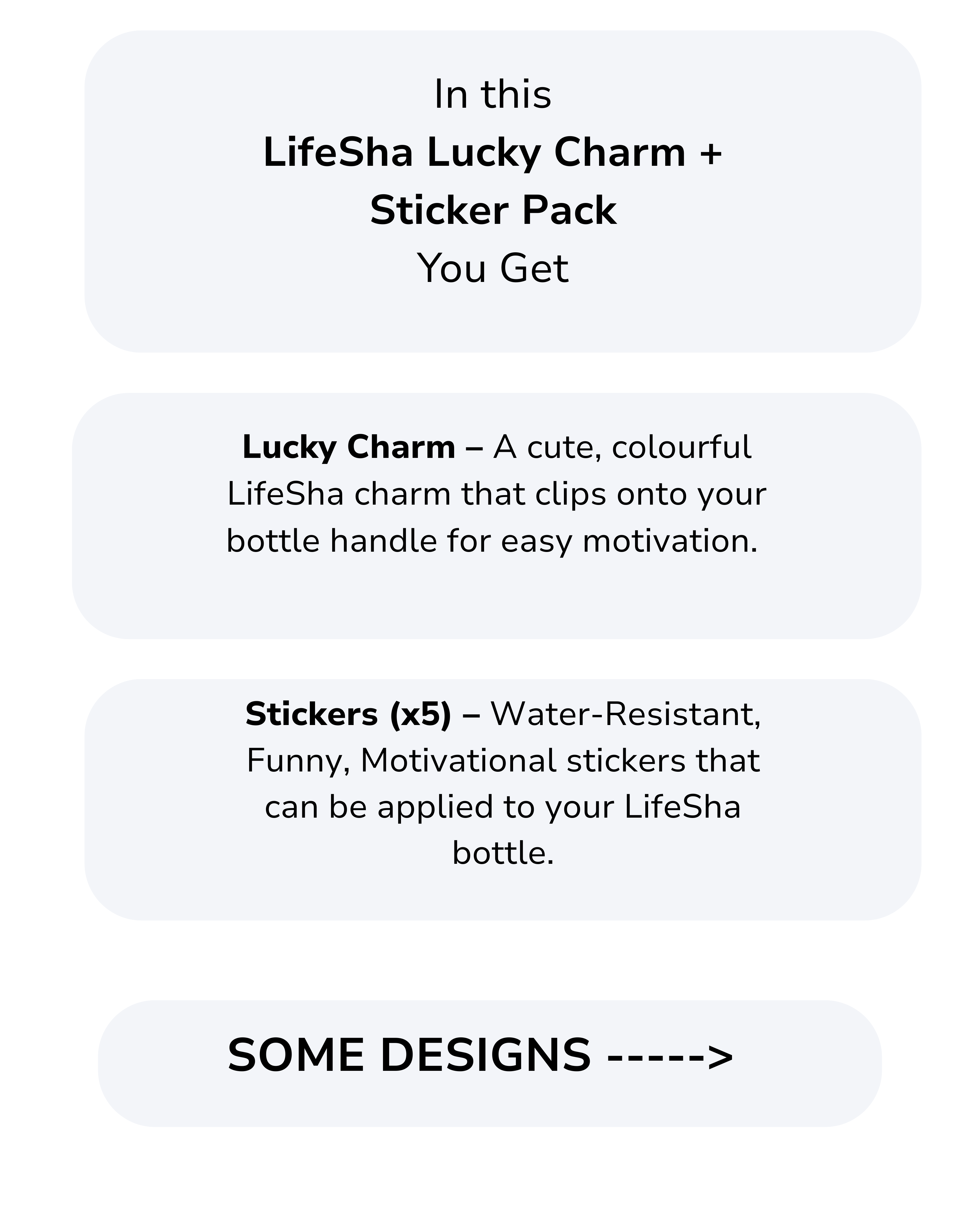 LifeSha Lucky Charm + Sticker Pack